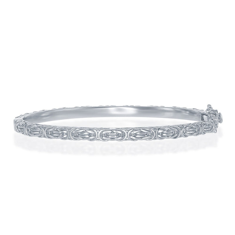 Sterling Silver Byzantine Design Bangle